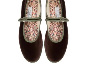 Velvet Mary Jane Shoes