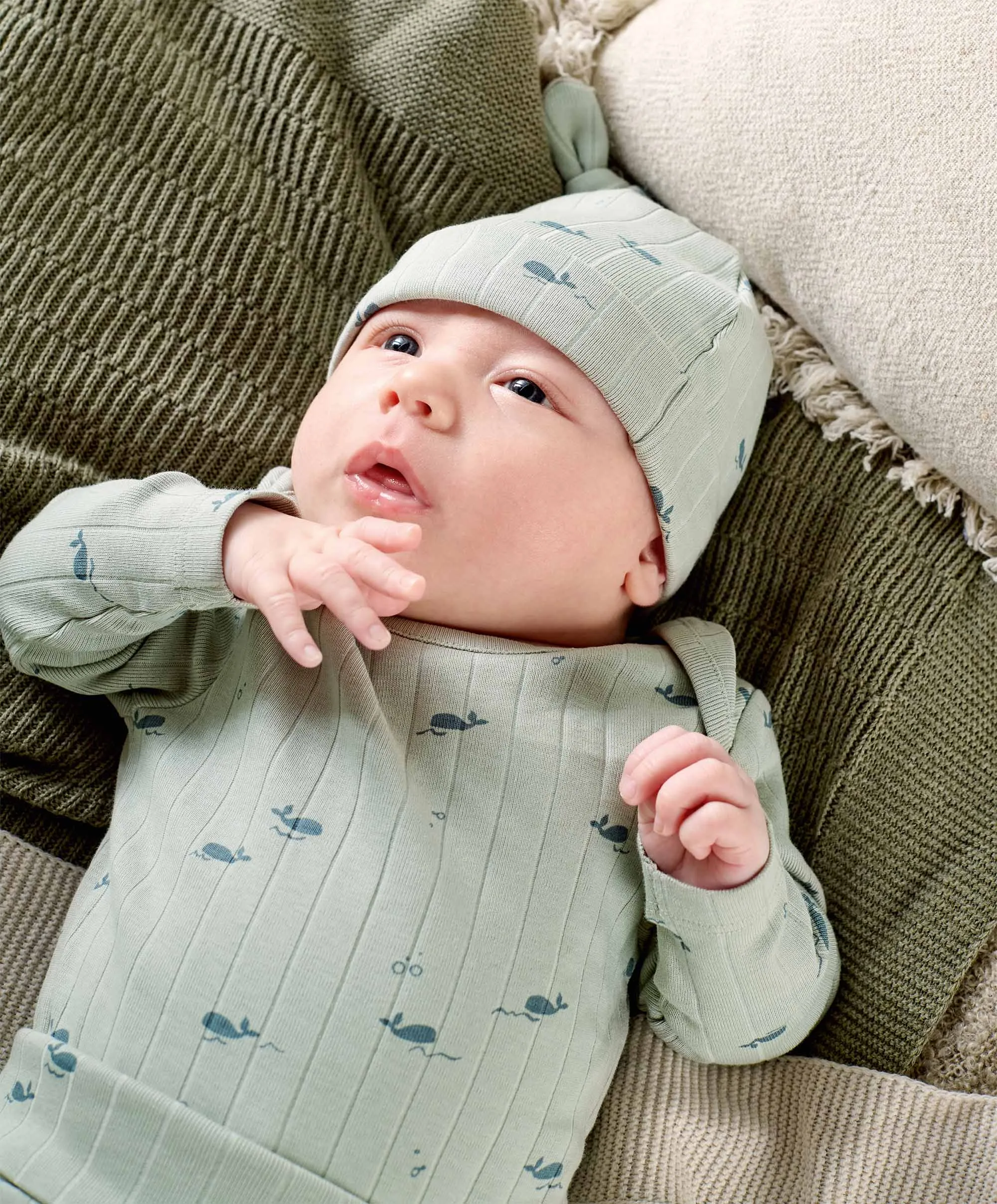 Whale Outfit Set (3 Piece) - Green Babykids Mamas & Papas