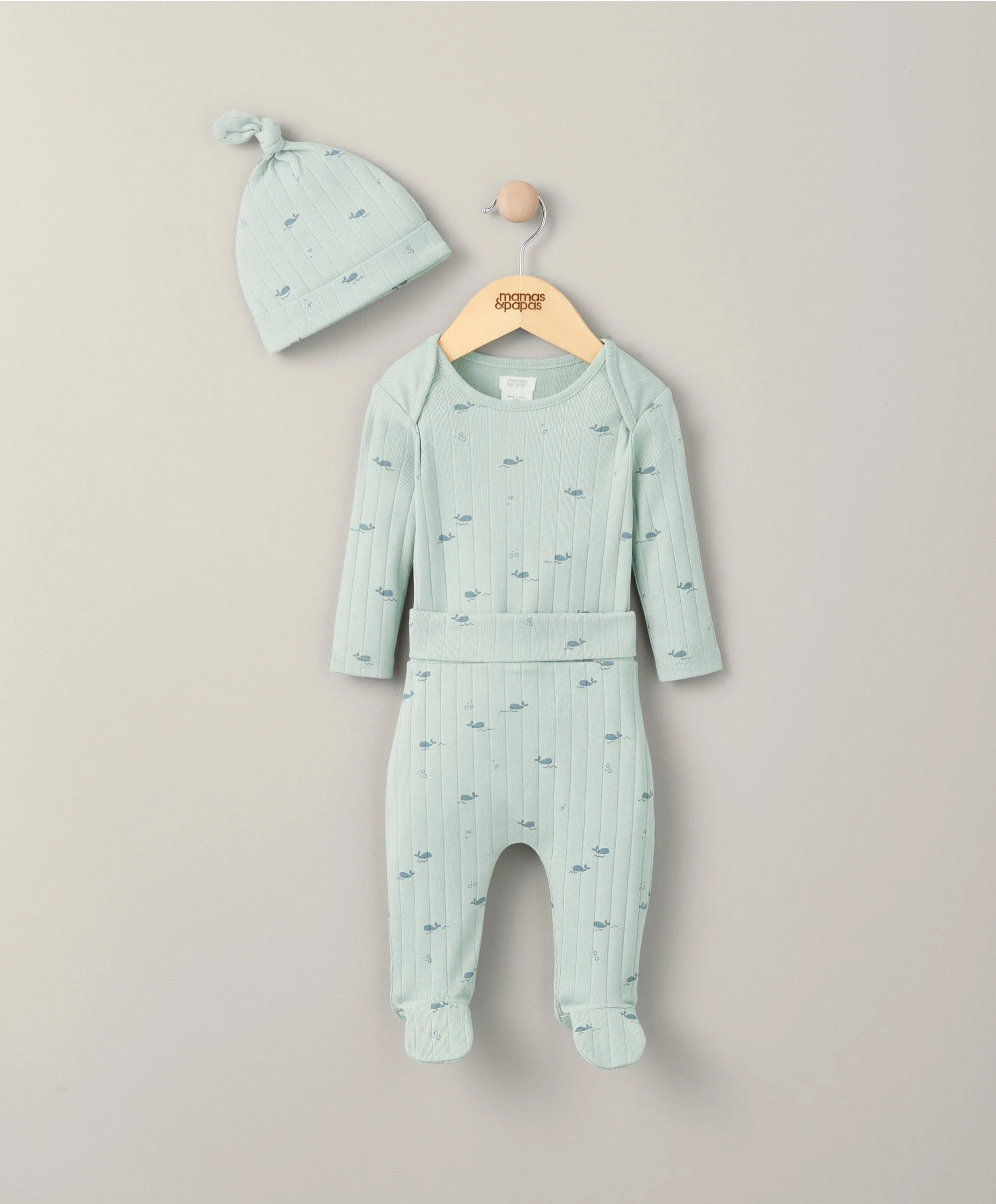 Whale Outfit Set (3 Piece) - Green Babykids Mamas & Papas