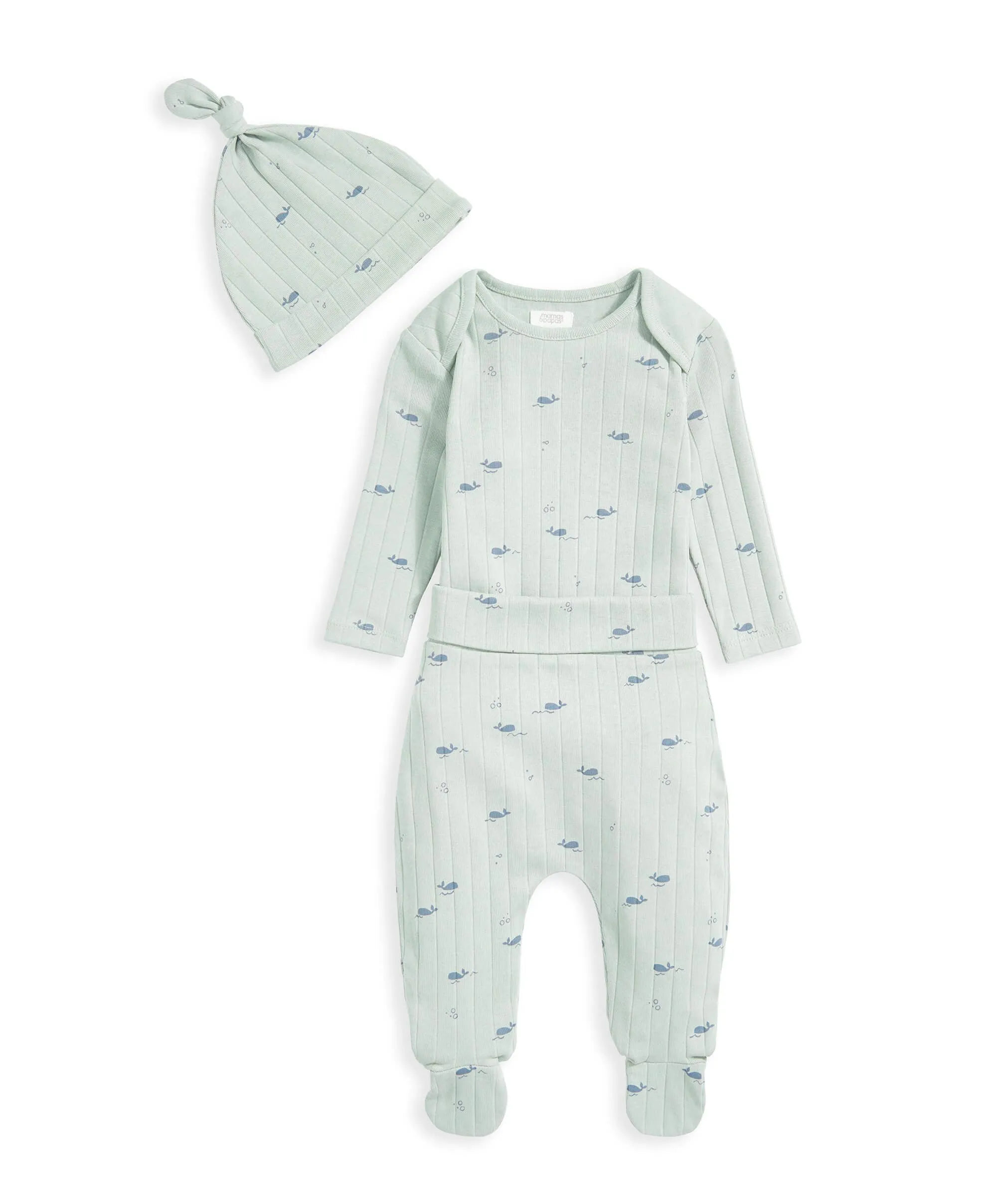 Whale Outfit Set (3 Piece) - Green Babykids Mamas & Papas