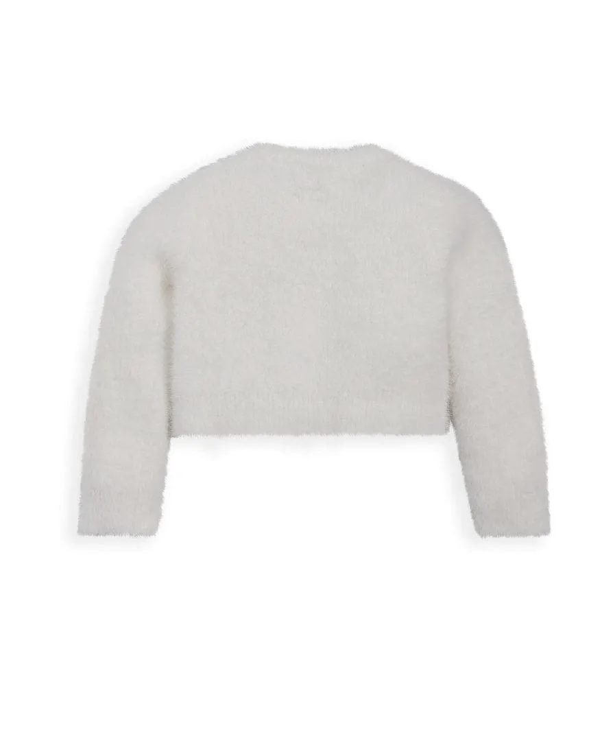 White Fluffy Cardigan Babykids Mamas & Papas