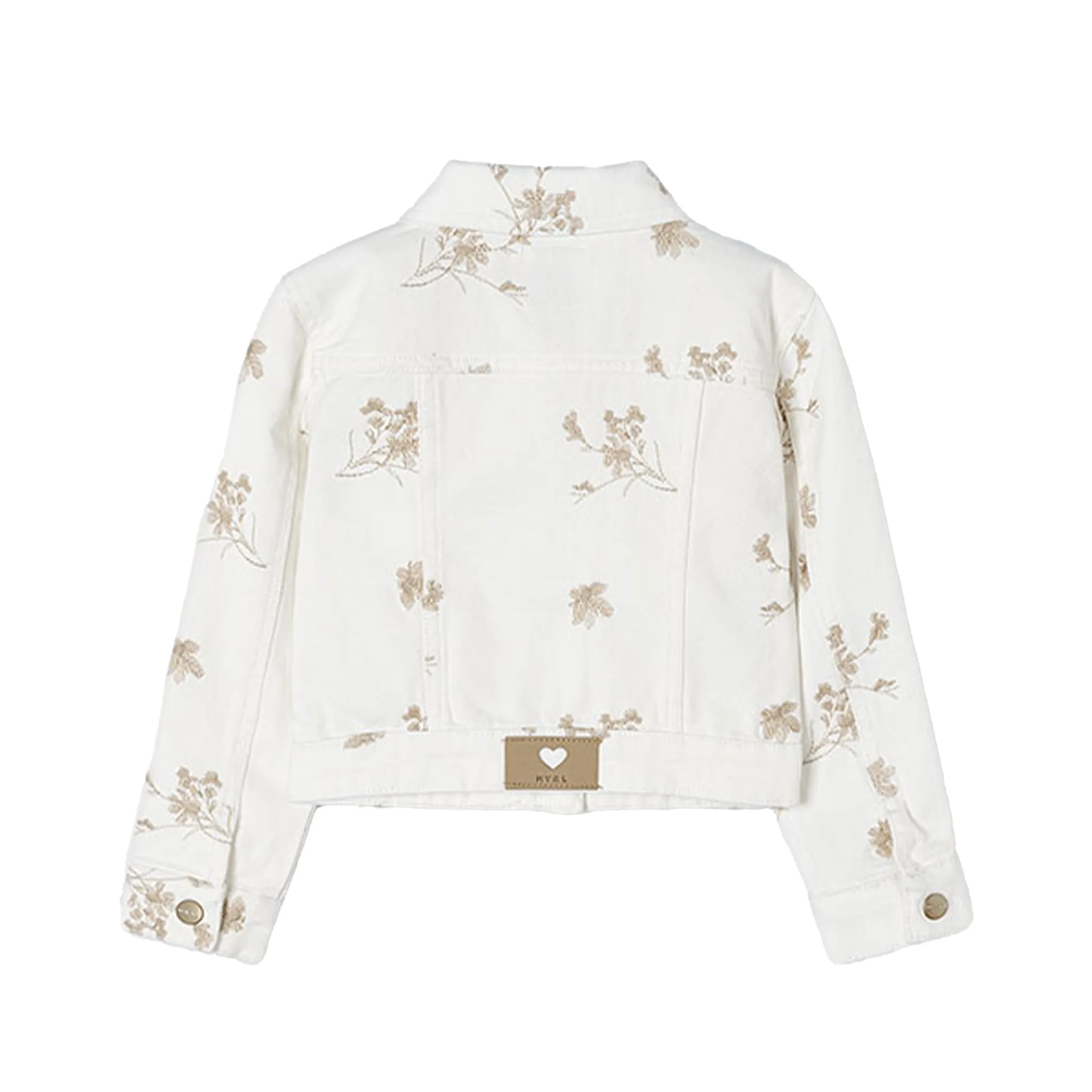 White Jacket With Brown Flowers