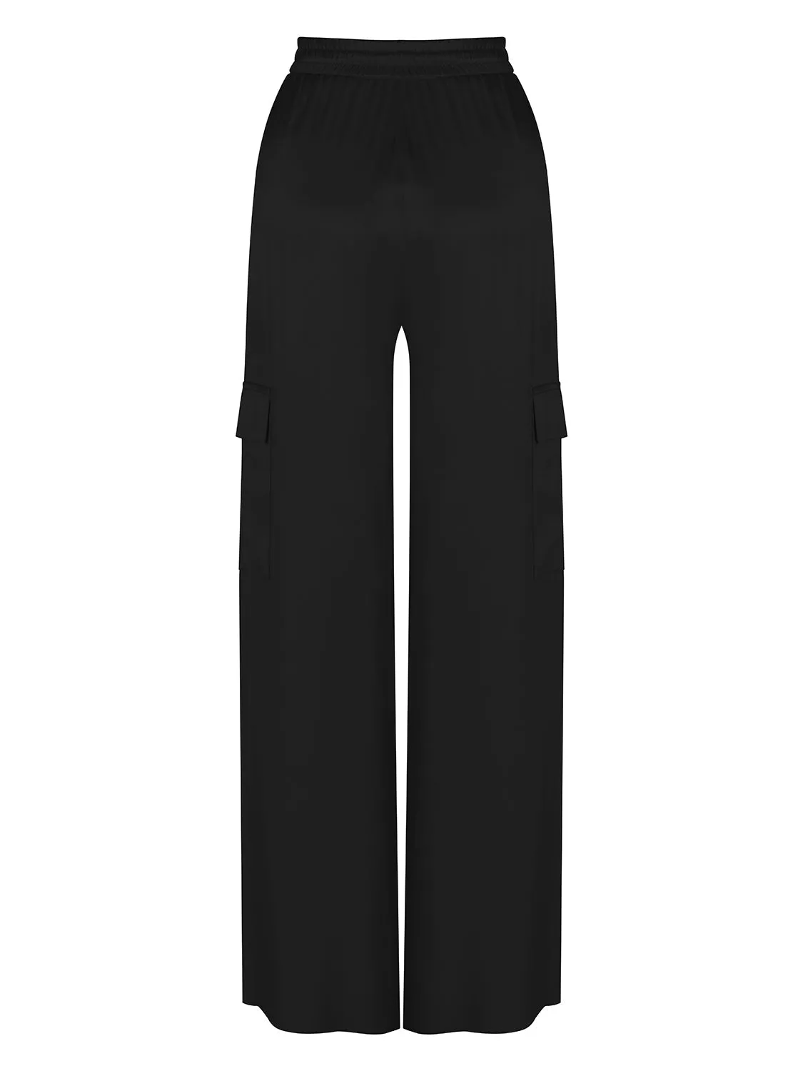 Wide-Leg Satin Pants