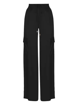 Wide-Leg Satin Pants