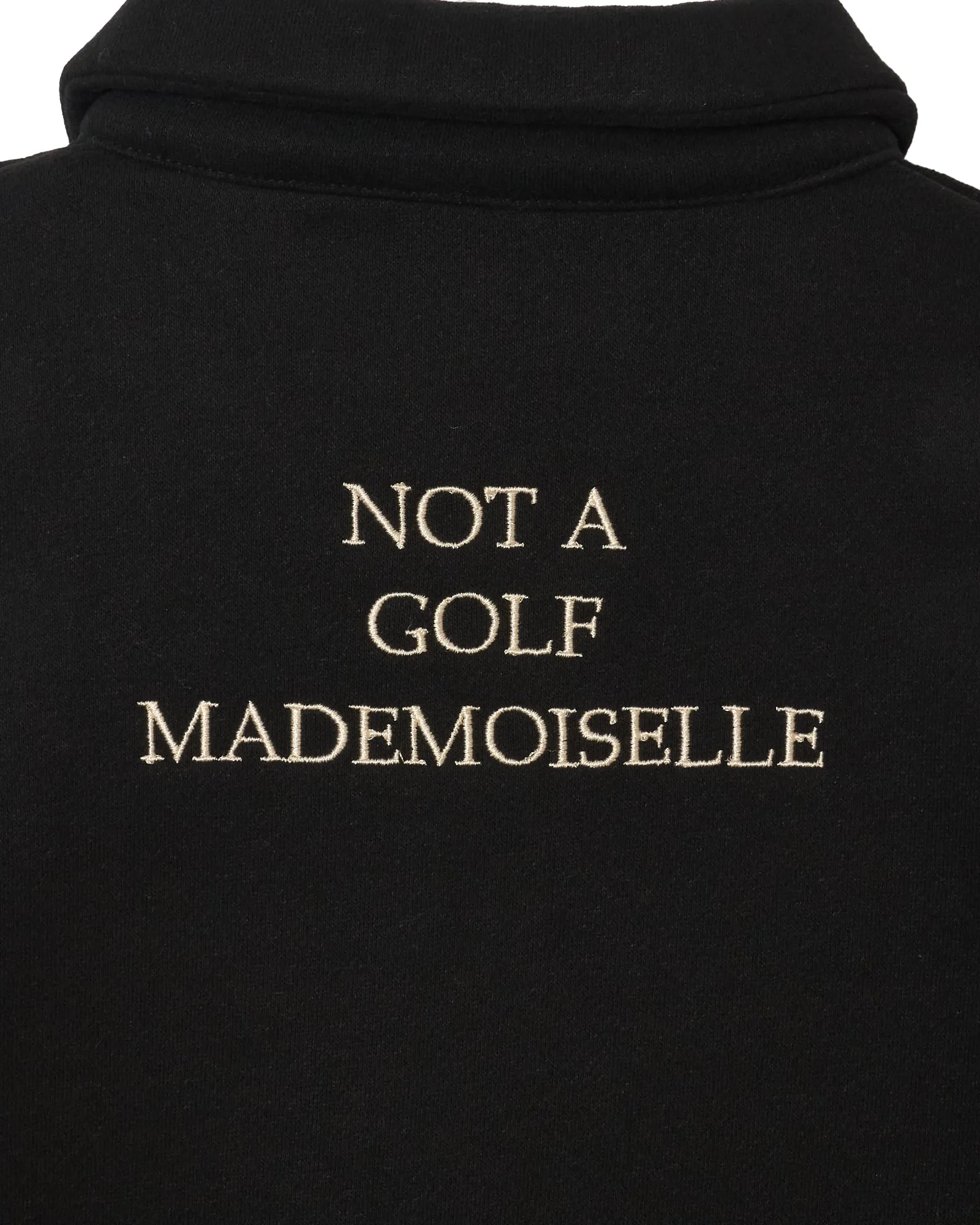 [WOMEN]#DIGNIFIED LOGO FLEECE PULLOVER L/S POLO BLACK