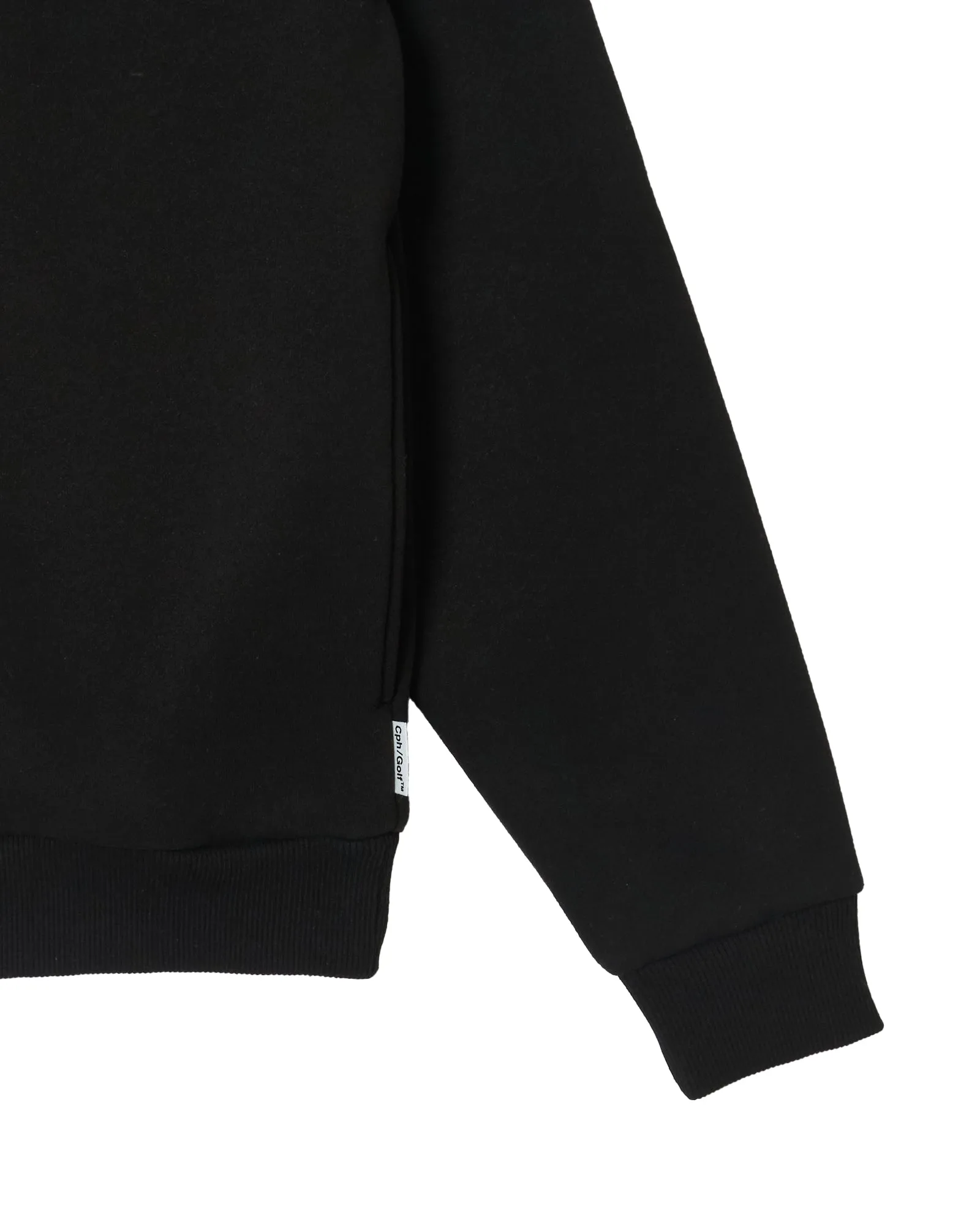 [WOMEN]#DIGNIFIED LOGO FLEECE PULLOVER L/S POLO BLACK
