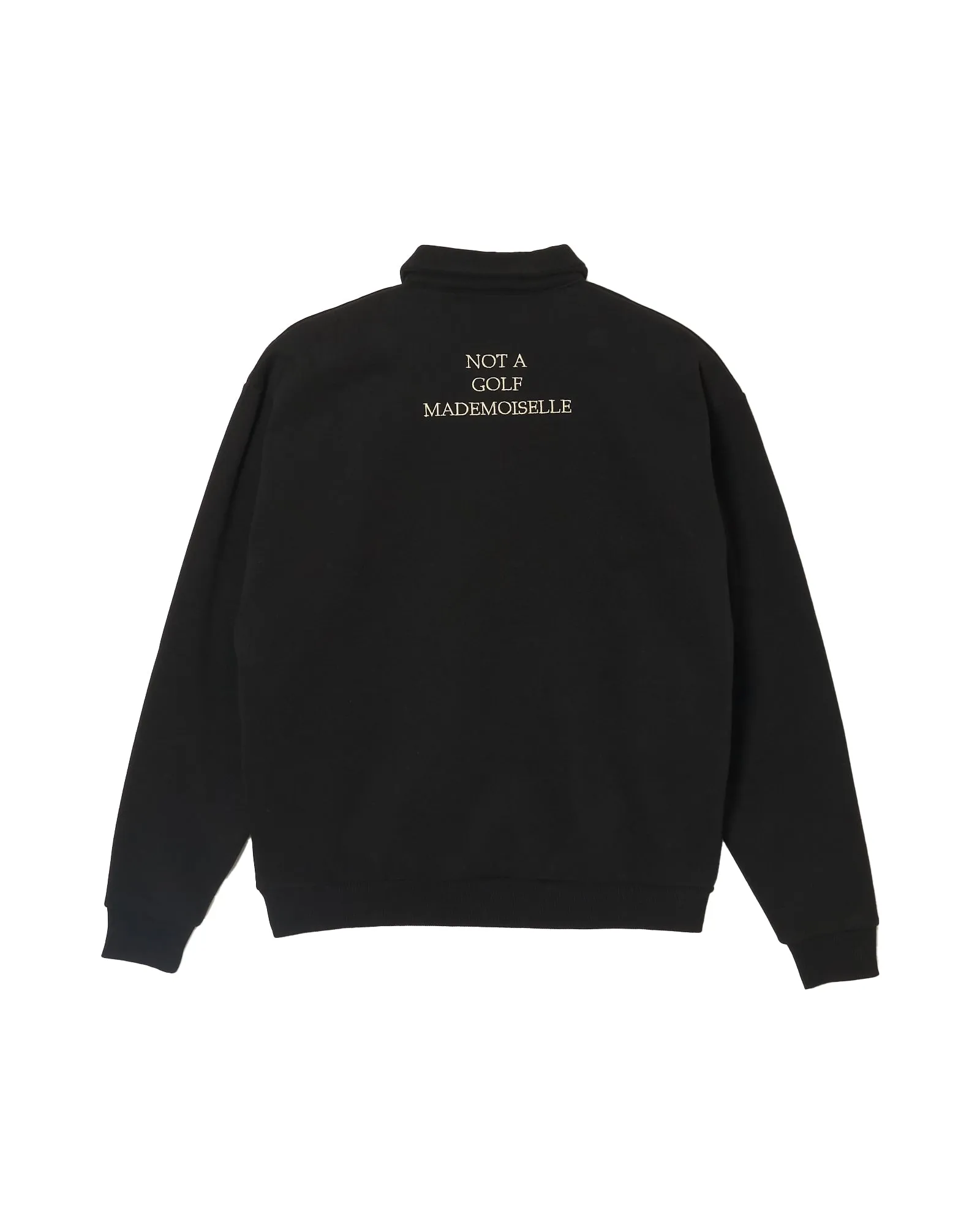 [WOMEN]#DIGNIFIED LOGO FLEECE PULLOVER L/S POLO BLACK