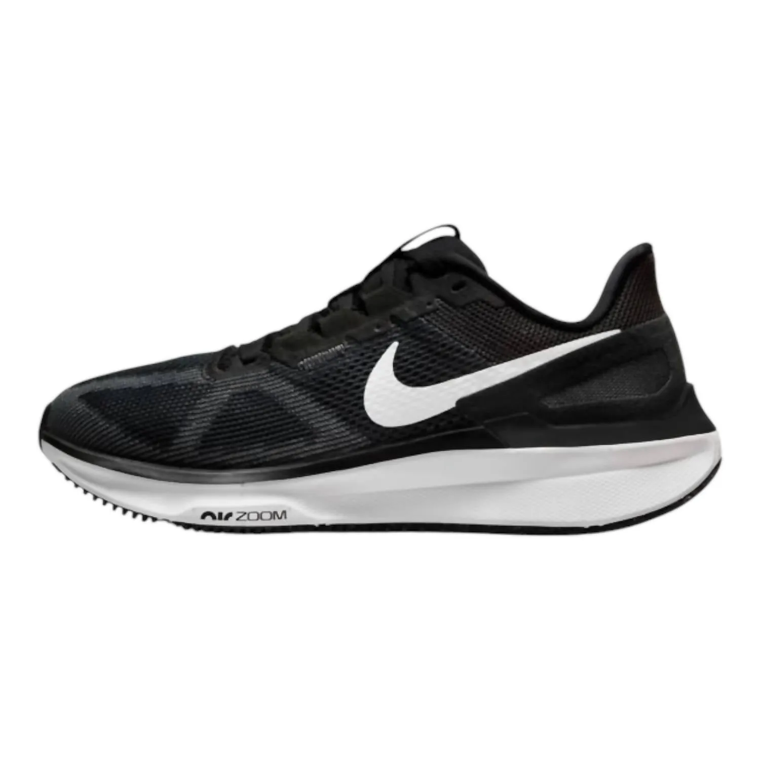 Women's Air Zoom Structure 25 Shoes In Black/dark Smoke Grey/white