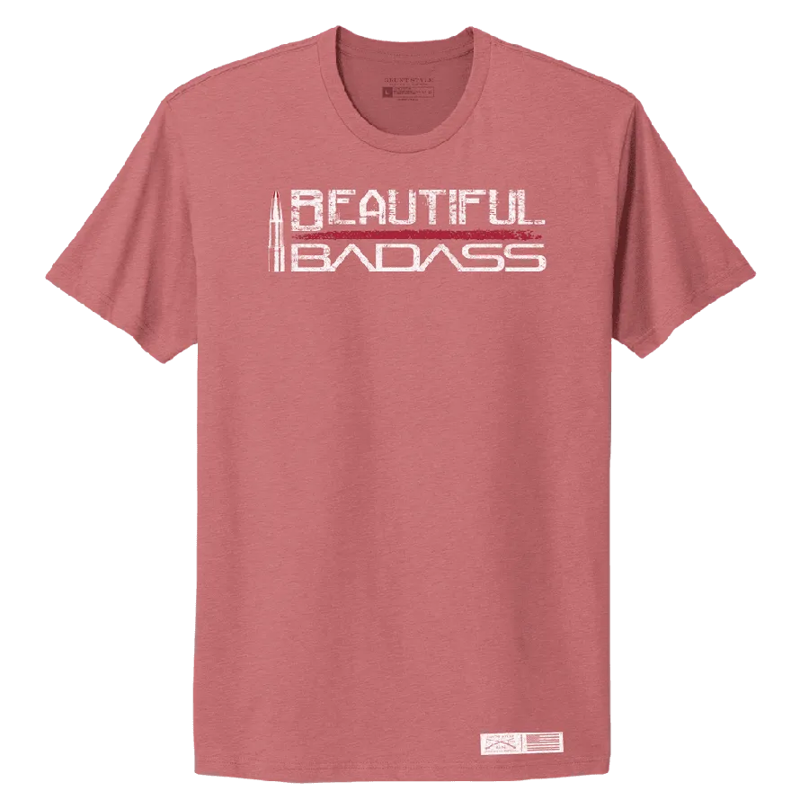 Women's Beautiful Badass Boyfriend Fit T-Shirt - Heather Mauve