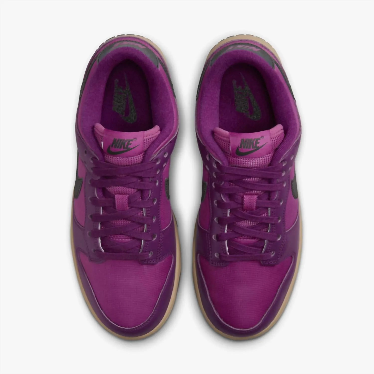 Women's Dunk Low Shoes In Viotech/hot Fuchsia/khaki/black