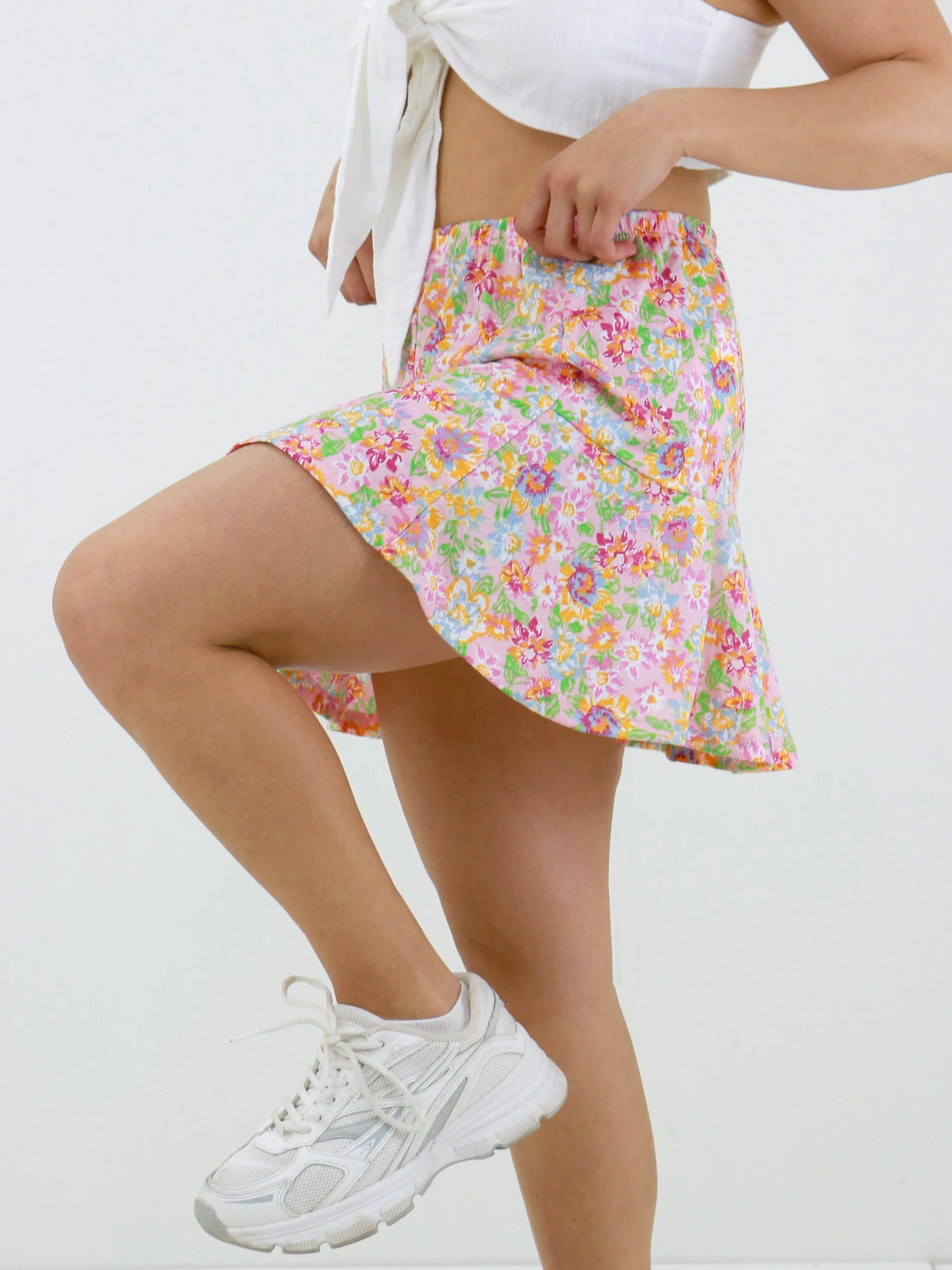 Women's Floral Printed Mini Skirt,Multi