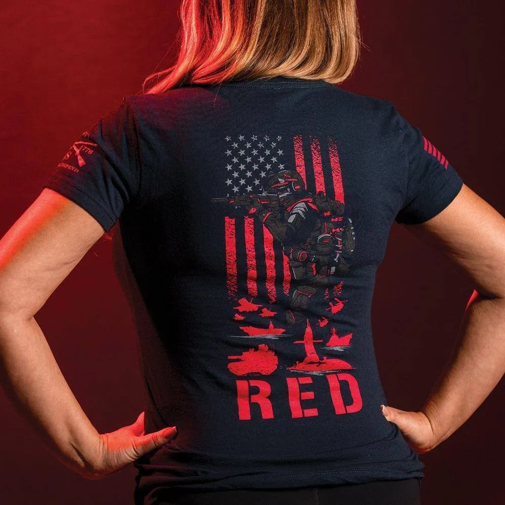 Women's RED Friday V-Neck - Midnight Navy