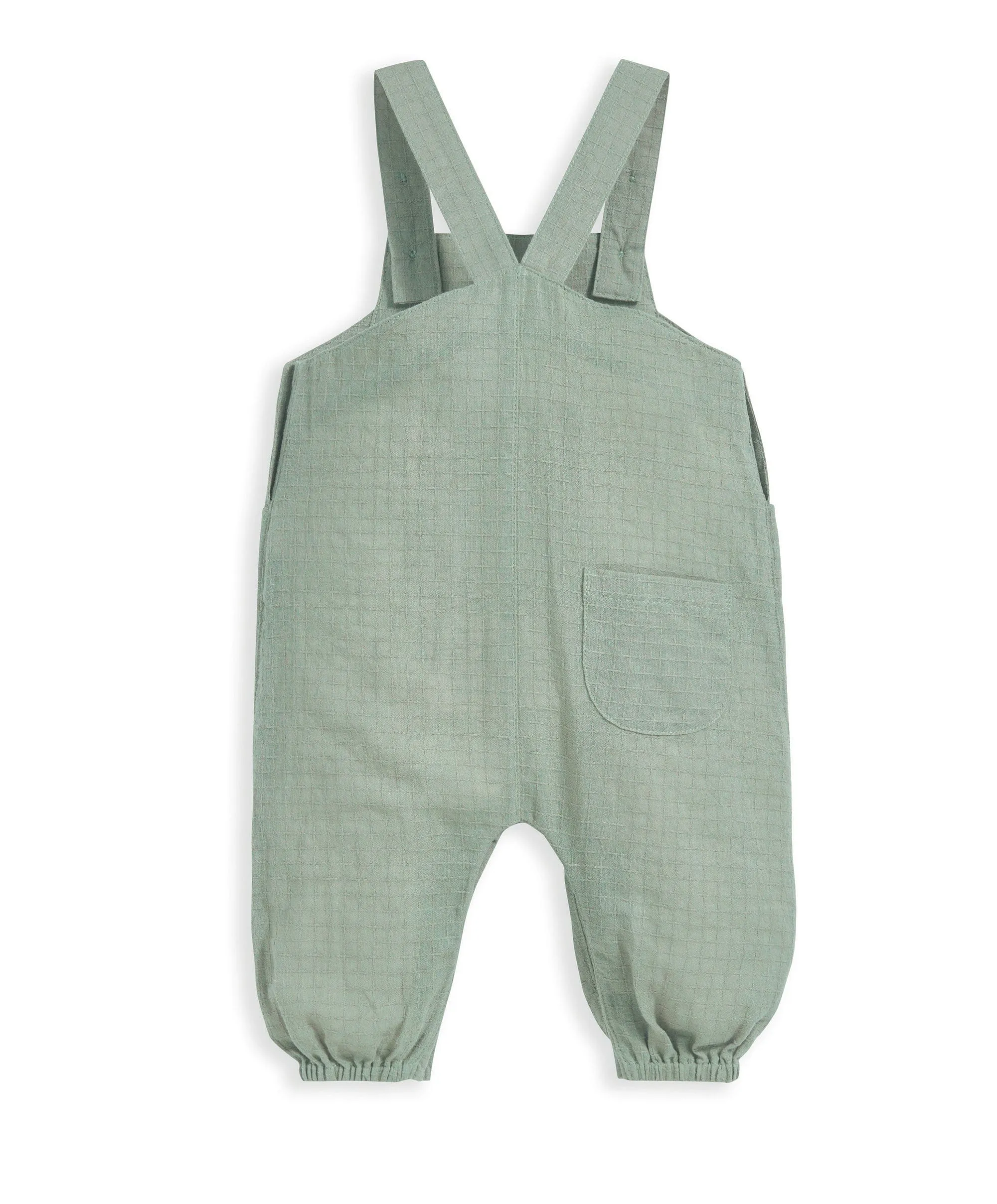 Woven Dungarees & Headband - Green Babykids Mamas & Papas