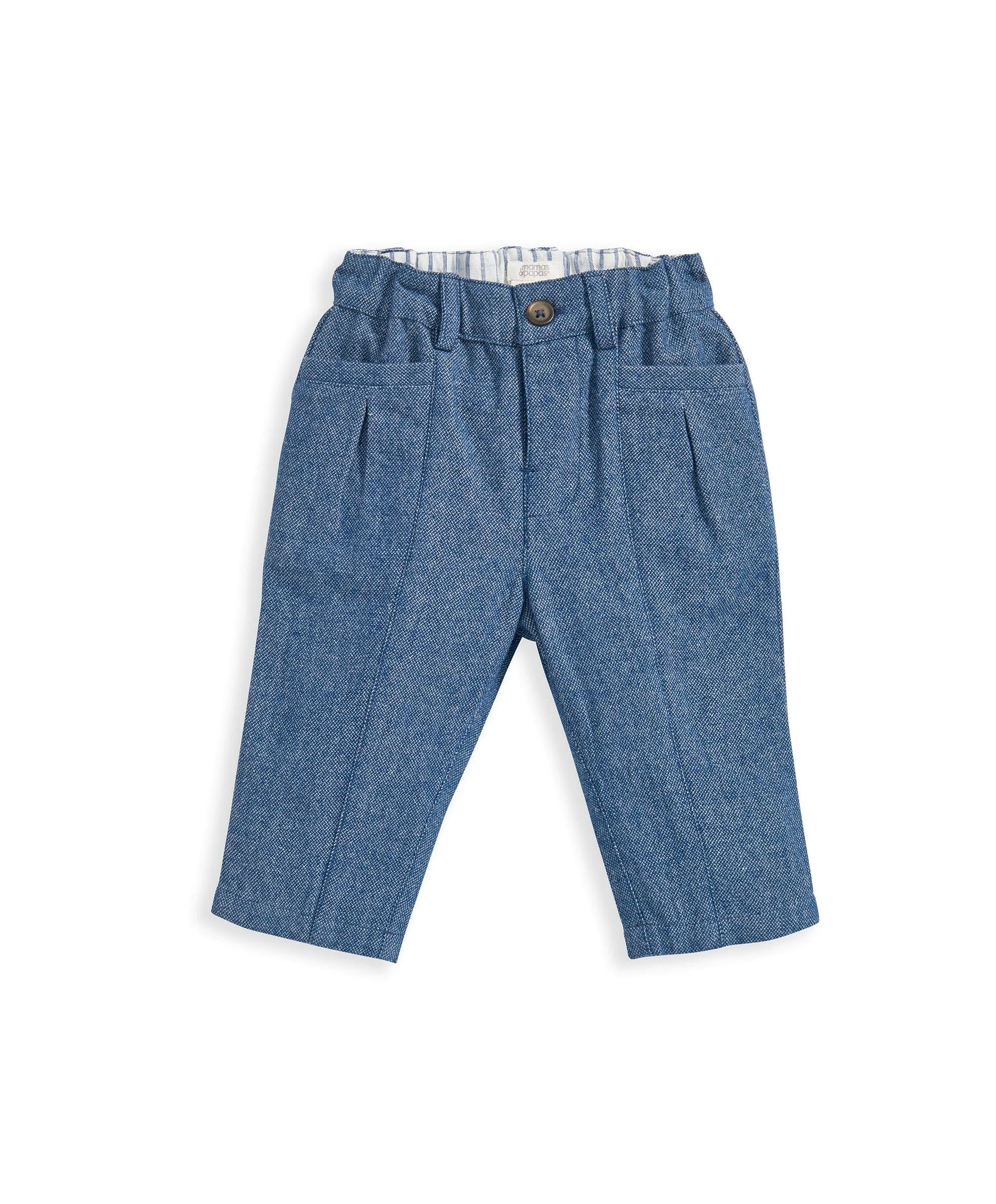 Woven Waistcoat & Trouser Outfit Set - Blue Babykids Mamas & Papas